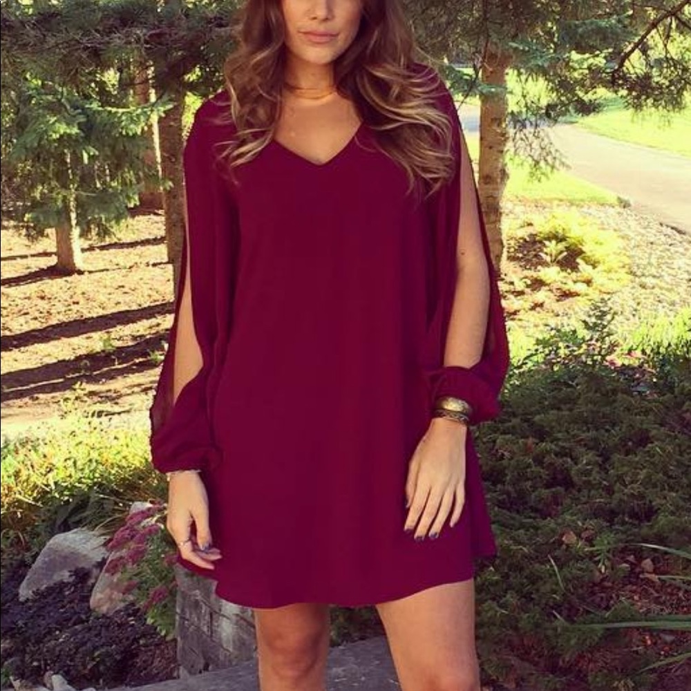 Chelsea slit sleeve dress